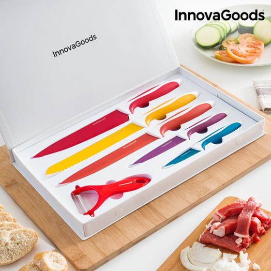 InnovaGoods Ceramic Knives and Peeler Set 6 pcsInnovaGoods Ceramic Knives and Peeler Set 6 pcs
