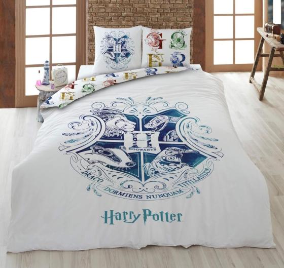 HARRY POTTER - Duvet Cover 140x200cm - Hogwarts W. 100% Coton