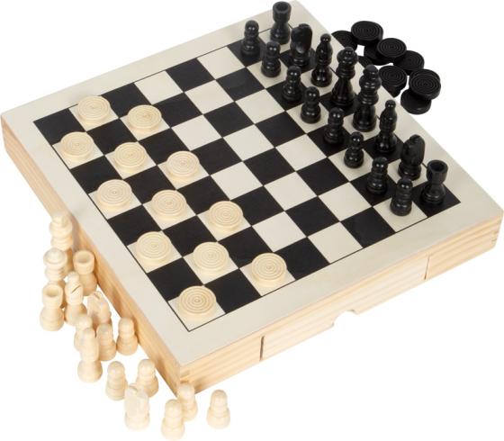 Spiele-Set Schach, Dame & Mühle