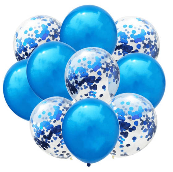 10-tlg. Party Luftballons mit Konfetti