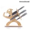 Set of Knives with Wooden Base Spartan 7 Pieces