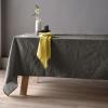 Tablecloth Linen Stoneware Dark grey 160 x 250