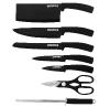 8 Pieces Knife Set with Stand - Black
