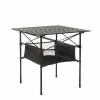 FOLDING CAMPING TABLE WITH BASKET AND COVER