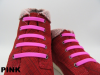 12 elastic silicone laces Available color : PINK
