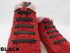12 elastic silicone laces Available color : BLACK