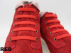 12 elastic silicone laces Available color : Red