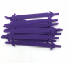 12 elastic silicone laces Available color : PRUNE