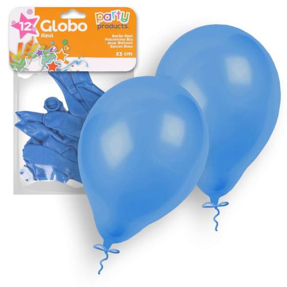 12 light blue balloon 23cm