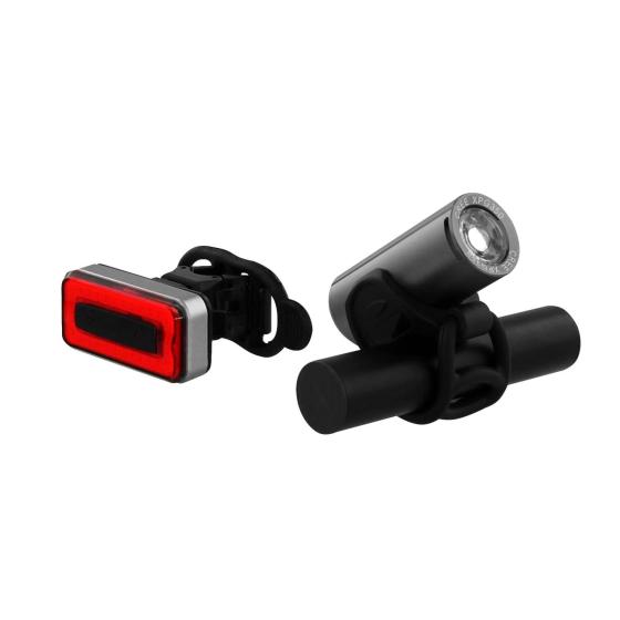 Pack rechargeable LED lights for bike