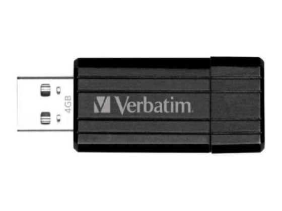 Clé USB 4GB Verbatim PinStripe Noir - Sous Blister