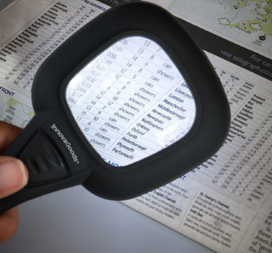 Ultraviolet and LED Magnifying Glass 3X