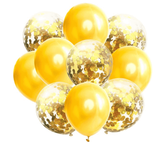 Set 10 balloons-12inch whith Confetti