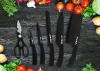Set de 8 couteaux avec support - Noir
