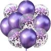10 Ballons de fête avec des confettis